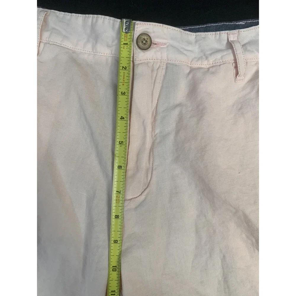Faherty Cotton/Linen Malibu Short Summer Pink Size 33